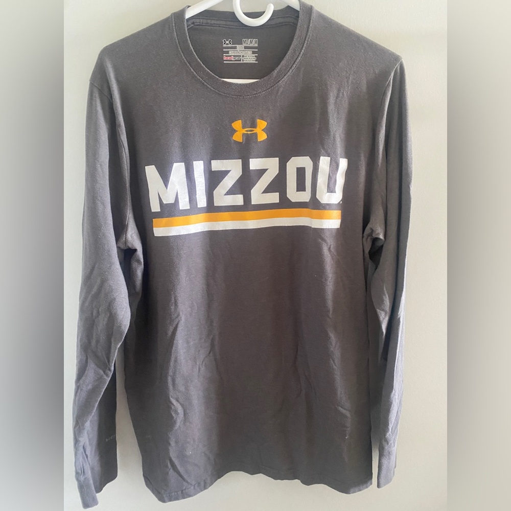University of Missouri Under Armour long sleeve. Size mens medium. Color grey